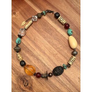 Coldwater Creek | Beaded Bohemian Necklace | 19” Adjustable